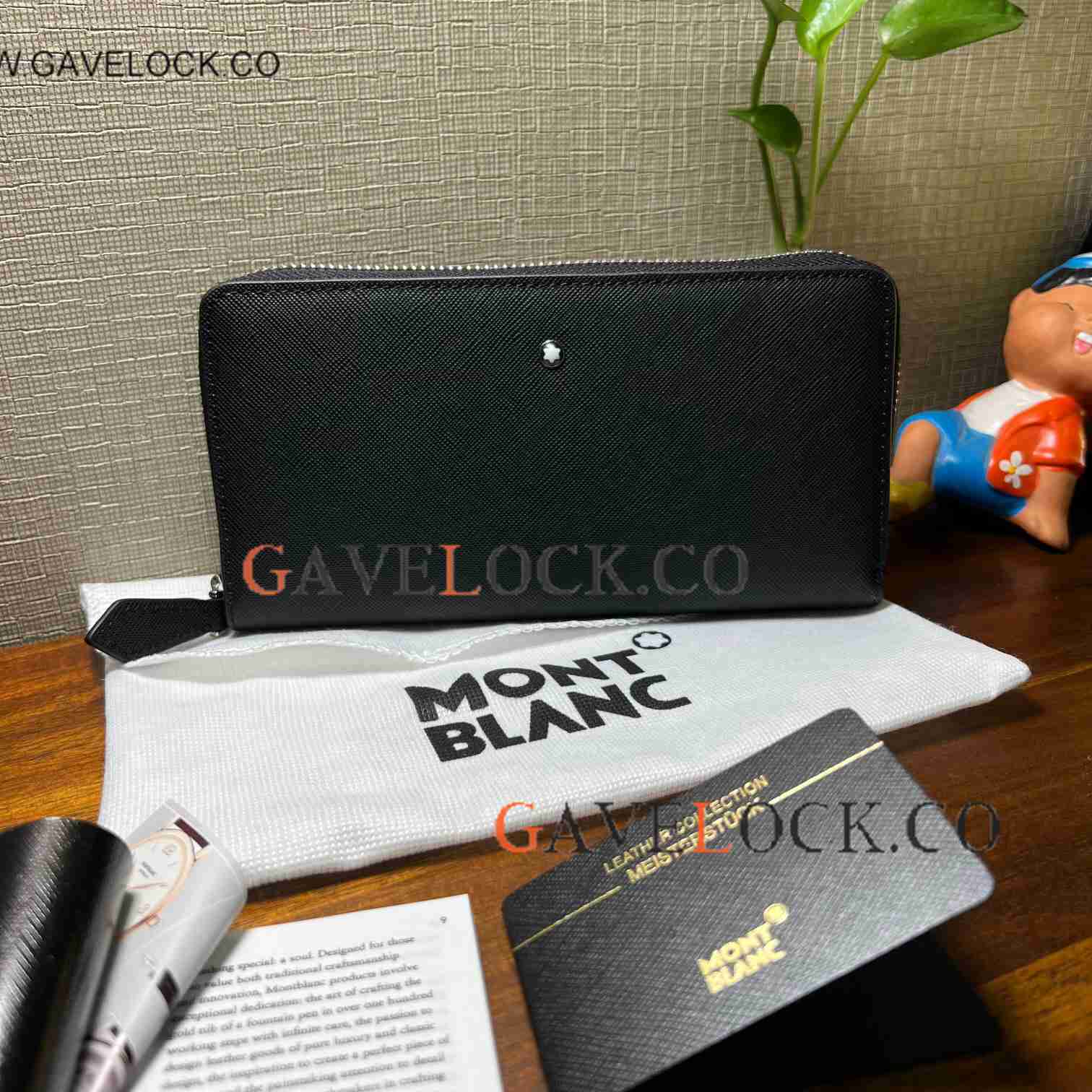 AAA Replica Montblanc Sartorial Men Leather Clutch Bags 6cc